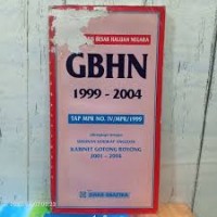 Image of Garis-garis besar haluan negara GBHN 1999-2004
