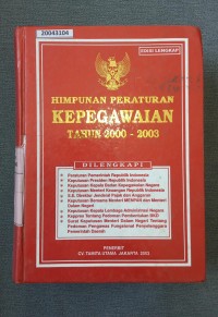 Image of Himpunan peraturan kepegawaian tahun 2000-2003