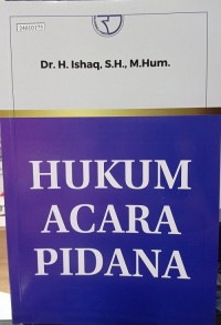 Image of Hukum acara pidana
