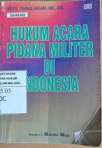 Image of Hukum acara pidana militer di Indonesia