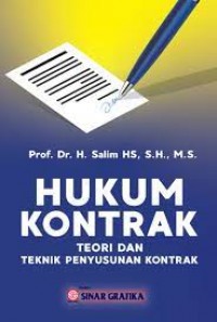 Image of Hukum kontrak: teori dan teknik penyusunan kontrak