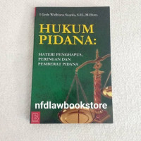 Image of Hukum pidana : materi penghapus, peringan dan pemberat pidana
