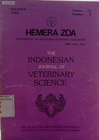 Image of Hemera zoa : the indonesian journal of veterinary science vol. 75. No. 2. 1992