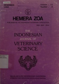 Image of Hemera zoa : the indonesian journal of veterinary science vol. 75. No. 3. 1992