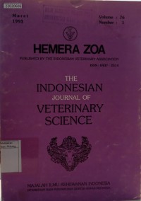 Image of Hemera zoa : the indonesian journal of veterinary science vol. 76. No. 1. 1993