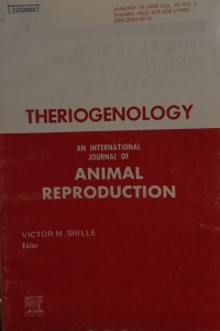 Image of Theriogenology : an international journal of animal reproduction vol. 49. No. 2. 1998