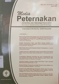 Image of Media peternakan : journal of animal science and technology vol. 32. no. 1. 2009