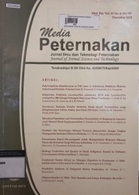 Image of Media peternakan : journal of animal science and technology vol. 33. no. 3. 2010