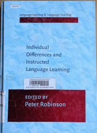 Image of Individual differences and instructed language learning