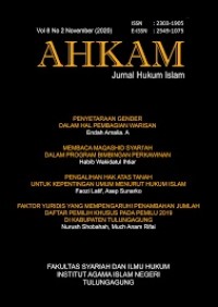 Image of Ahkam : Journal hukum islam. volume 2, nomor 2, 2014