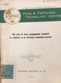 Image of Food & fertilizer technology center : extension bulletin no. 67. 1976