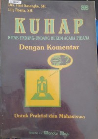 Image of KUHAP: kitab undang-undang hukum acara pidana dengan komentar