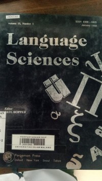 Image of Language Sciences volume 15 number 1