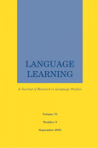 Image of Language learning: a journal of research in language studies