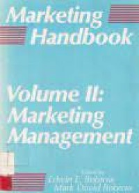 Image of Marketing handbook volume II: marketing management
