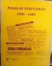 Image of Masalah perpajakan 1988-1989