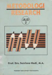 Image of Metodologi research jilid 2 : untuk penulisan paper, skripsi, thesis dan disertasi