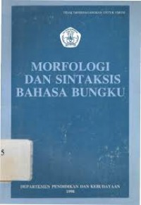 Image of Morfologi dan sintaksis bahasa bungku