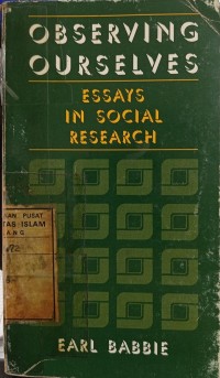 Image of Observing ourselves : essays in social research