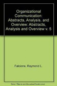 Image of Organizational communication : abstracs, analysis, and overview (volume 5)