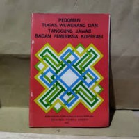 Image of Pedoman tugas, wewenang dan tanggung jawab Badan Pemeriksa Koperasi