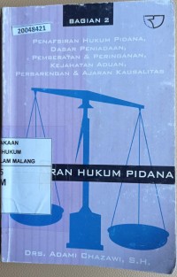 Image of Pelajaran hukum pidana 2