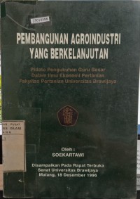 Image of Pembangunan agroindustri yang berkelanjutan