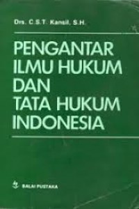 Image of Pengantar ilmu hukum dan tata hukum indonesia