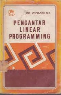 Image of Pengantar linear programming