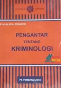 Image of Pengantar tentang kriminologi