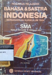 Image of Penuntun pelajaran bahasa & sastra indonesia; berdasarkan kurikulum 1984