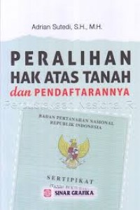 Image of Peralihan hak atas tanah dan pendaftarannya
