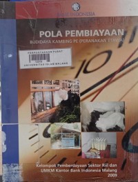 Image of Pola pembiayaan budidaya kambing PE (peranakan etawa)