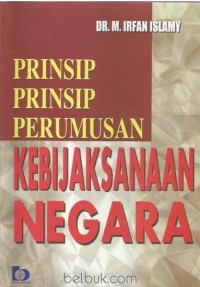 Image of Prinsip-prinsip perumusan kebijaksanaan negara