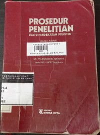 Image of Prosedur penelitian suatu pendekatan praktik