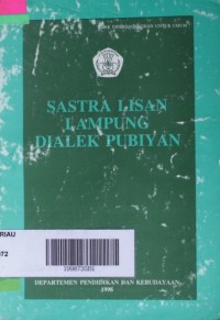 Image of Sastra lisan lampung dialek pubiyan