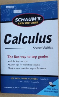 Image of Schaum's easy outline of calculus
