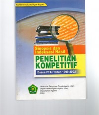 Image of Sinopsis dan indeksasi hasil penelitian kompetitif dosen ptai tahun 1999-2003