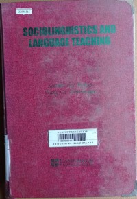 Image of Sociolinguistics and language teaching
