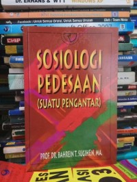 Image of Sosiologi pedesaan (suatu pengantar)