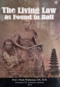 Image of The living law as found in bali