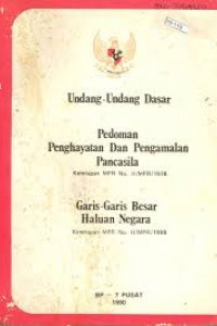 Image of Undang-undang dasar pedoman penghayatan dan pengalaman pancasila