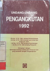 Image of Undang-undang pengangkutan 1992
