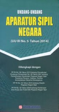 Image of Undang-Undang aparatur sipil negara (UU RI No. 5 tahun 2014)