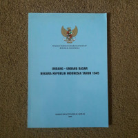 Image of Undang-undang dasar  negara republik Indonesia tahun 1945