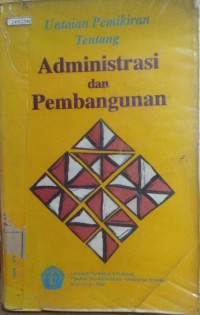 Image of Untaian pemikiran tentang administrasi dan pembangunan