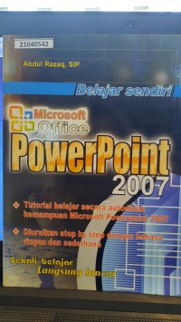 Image of Belajar sendiri microsoft office power point 2007