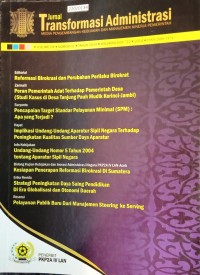 Image of Jurnal transformasi administrasi (media pengembangan kebijakan dan manajemen kinerja pemerintah) vol. 04. no. 01. 2014