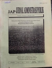 Image of Jap jurnal administrasi publik vol. 2. no. 2. oktober 2003