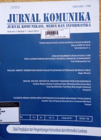 Image of Jurnal komunika; jurnal komunikasi, media dan informatika vol. 2. no. 1. 2013